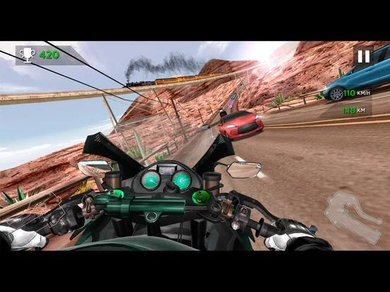 Изображение игры: Moto Rider In Traffic