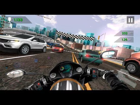 Изображение игры: Moto Rider In Traffic