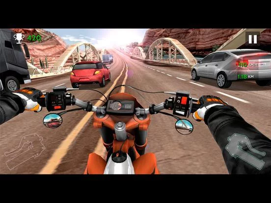 Изображение игры: Moto Rider In Traffic