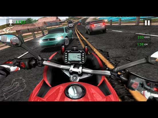 Изображение игры: Moto Rider In Traffic