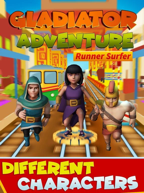 Изображение игры: GLADIATOR Train Runner Surfers