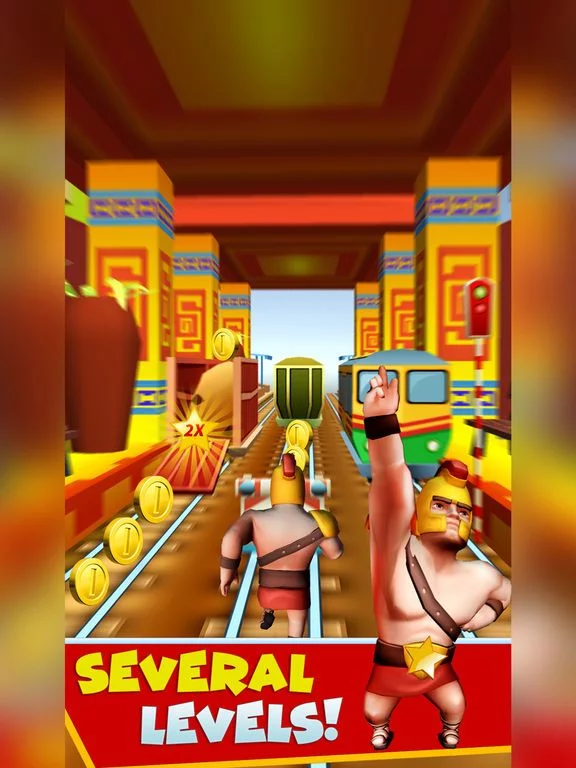 Изображение игры: GLADIATOR Train Runner Surfers