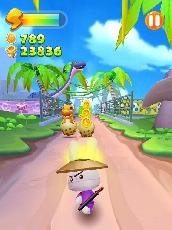 Изображение игры: Run Ninja Rabbit Run