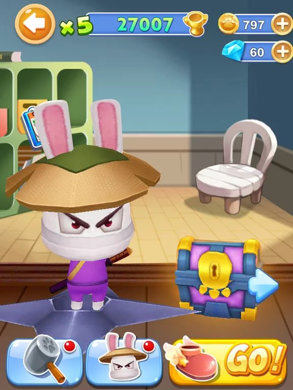 Изображение игры: Run Ninja Rabbit Run
