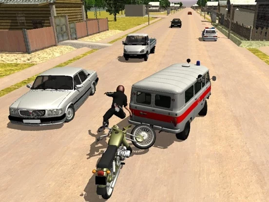 Изображение игры: Russian Moto Traffic Rider 3D