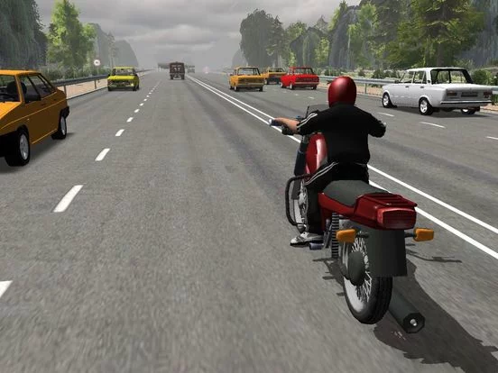 Изображение игры: Russian Moto Traffic Rider 3D