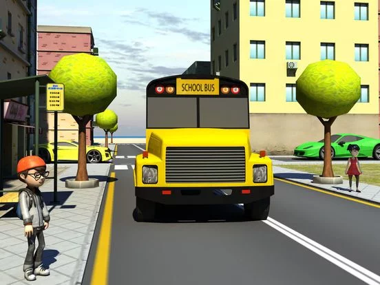 Изображение игры: kids school bus parking 3d