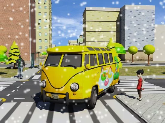 Изображение игры: Winter School Bus Parking Simulator