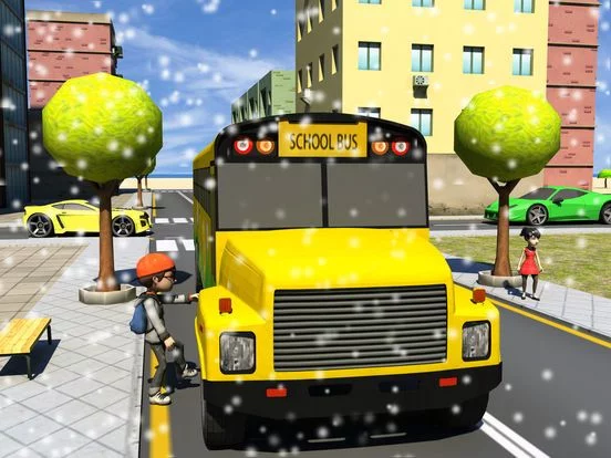 Изображение игры: Winter School Bus Parking Simulator