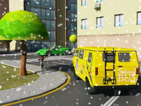 Изображение игры: Winter School Bus Parking Simulator