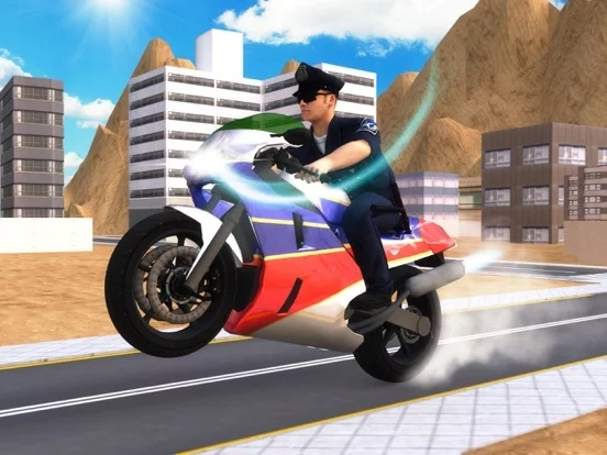 Изображение игры: Flying Police Bike Simulator