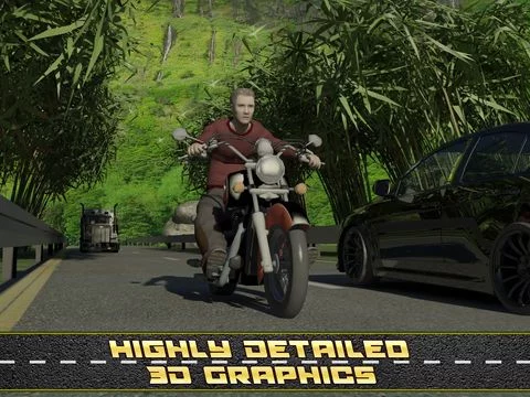 Изображение игры: Moto Racer 3d With Traffic