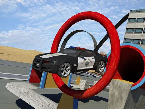 Изображение игры: Police Driver Car Extreme racing Stunt Simulator