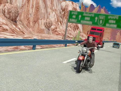 Изображение игры: Moto Racer 3d With Traffic