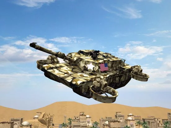 Изображение игры: Flying World Tank war 3d Simulator