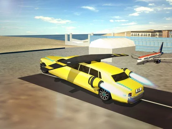 Изображение игры: Flying Limo Car Driving Simulator 2016
