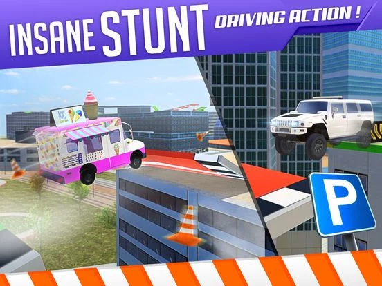 Изображение игры: Roof Jumping 3 Stunt Driver Parking Simulator an Extreme Real Car Racing Game