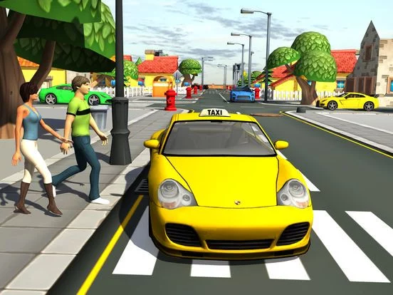 Изображение игры: 3d Taxi car driver Parking simulator free games