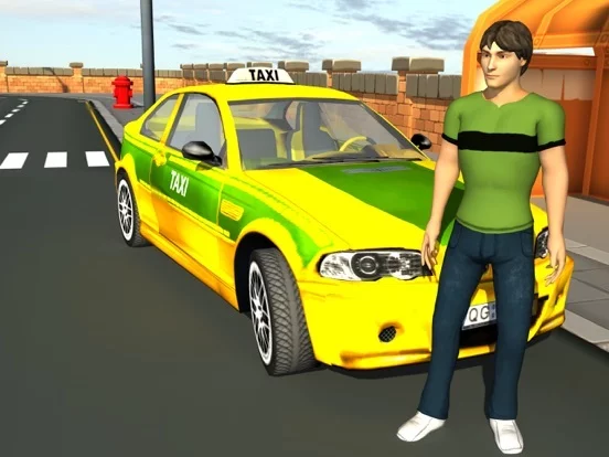 Изображение игры: 3d Taxi car driver Parking simulator free games