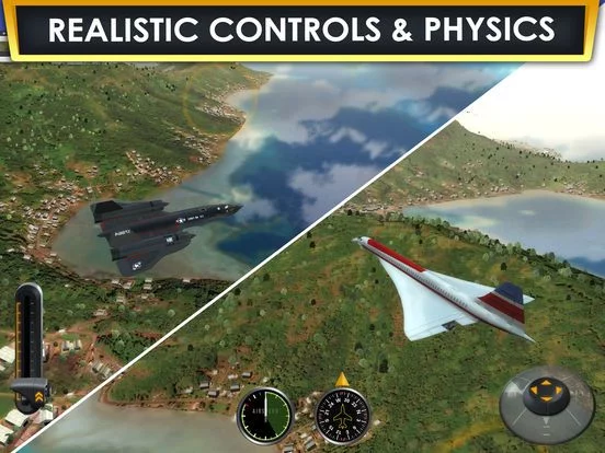 Изображение игры: Plane Flying Parking Sim a Real Airplane Driving Test Run Simulator Racing Games