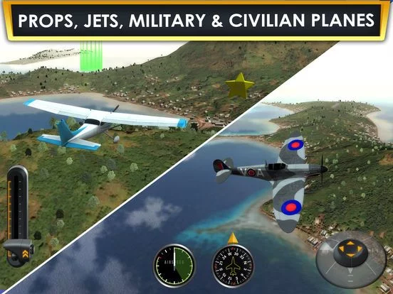 Изображение игры: Plane Flying Parking Sim a Real Airplane Driving Test Run Simulator Racing Games