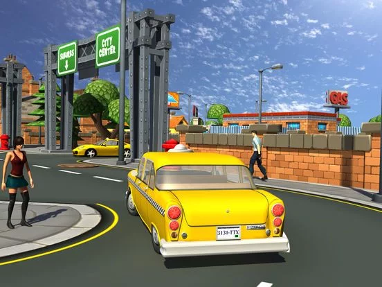 Изображение игры: 3d Taxi car driver Parking simulator free games