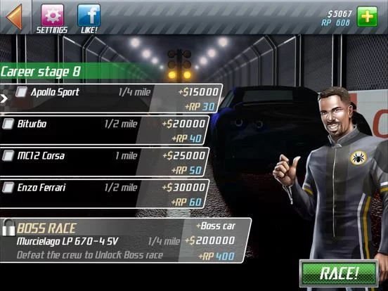 Изображение игры: Drag Racing Classic