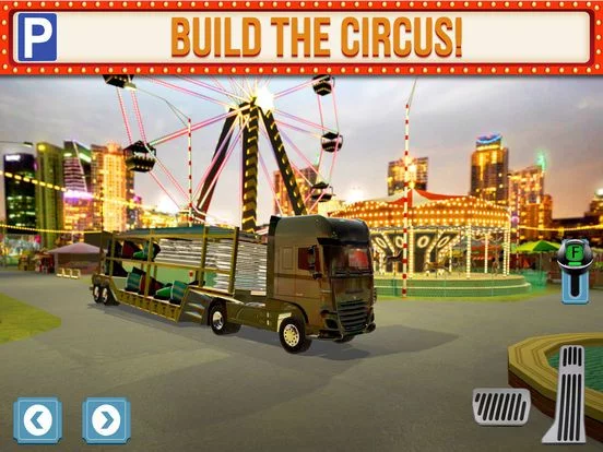 Изображение игры: Amusement Park Fair Ground Circus Trucker Parking Simulator
