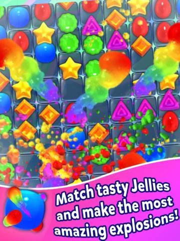 Изображение игры: Jelly Jiggle - Match 3 Jewel and Puzzle Game - Match 3 Mania