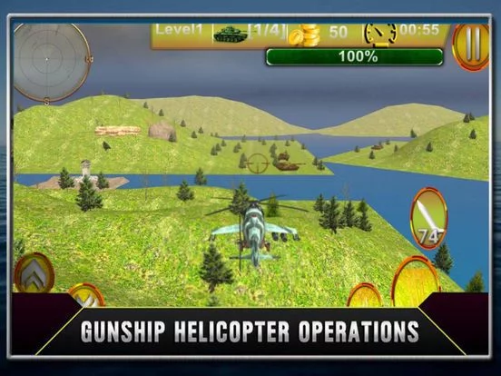 Изображение игры: HELICOPTER Shoot Rotket Simulation 3D
