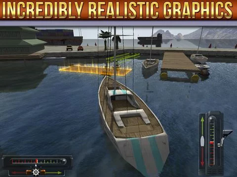 Изображение игры: 3D Boat Parking Simulator Game - Real Sailing Driving Test Run Marina Park Sim Games.