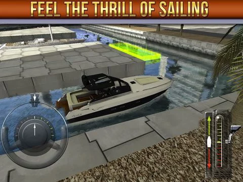 Изображение игры: 3D Boat Parking Simulator Game - Real Sailing Driving Test Run Marina Park Sim Games.