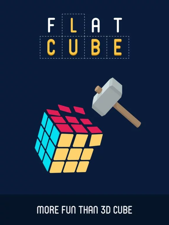 Изображение игры: Flat Cube: 2D Cube Puzzle