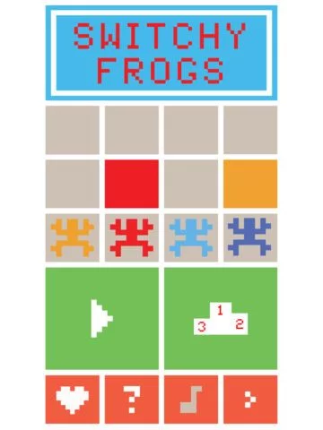 Изображение игры: Switchy Frogs - A Jumpy Frog Game where 4 Sweet Froggy Jumpers Cross the Tiles