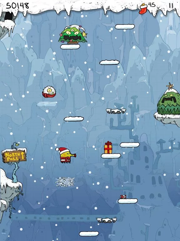 Изображение игры: Doodle Jump Christmas PLUS