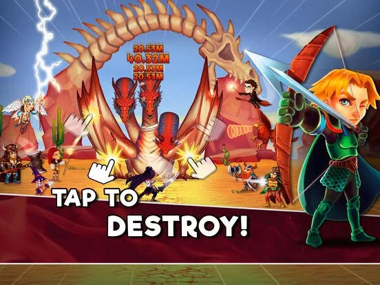 Изображение игры: Tap Dragons - Clicker Heroes RPG Game