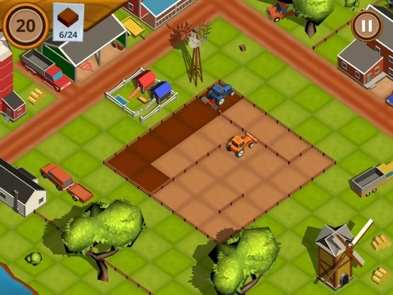 Изображение игры: TractoRush: Cubed Farm Puzzle