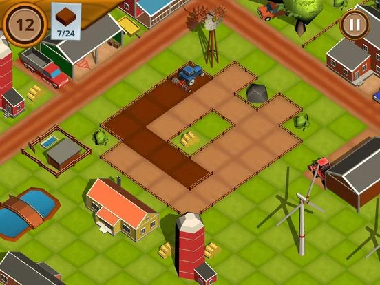 Изображение игры: TractoRush: Cubed Farm Puzzle