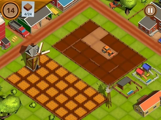 Изображение игры: TractoRush: Cubed Farm Puzzle