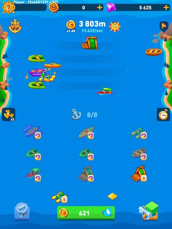 Изображение игры: Merge Ship: Idle Tycoon