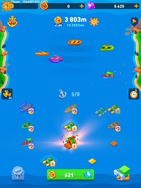 Изображение игры: Merge Ship: Idle Tycoon