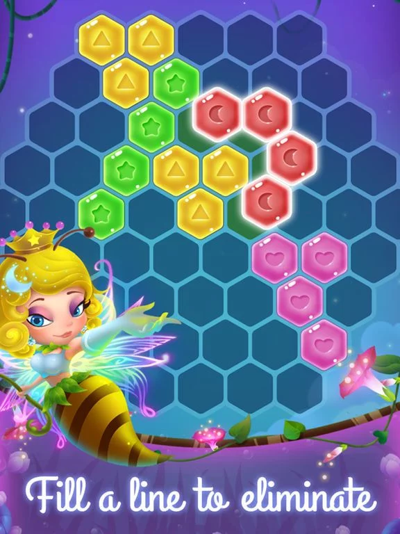 Изображение игры: Flower Secret - Hexagon Block Puzzle