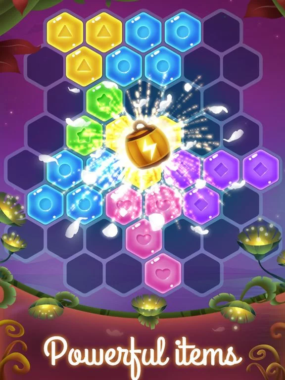 Изображение игры: Flower Secret - Hexagon Block Puzzle