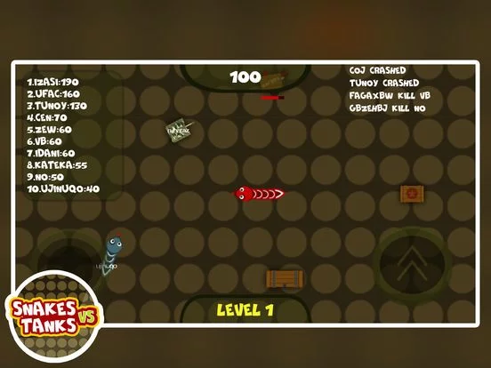 Изображение игры: Tanki vs Snakes