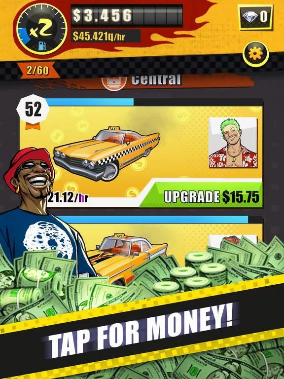 Изображение игры: Crazy Taxi Idle Tycoon