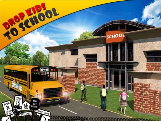 Изображение игры: Schoolbus Driver 3D SIM