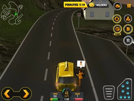 Изображение игры: Crazy Hill Speed Taxi Driving 3D