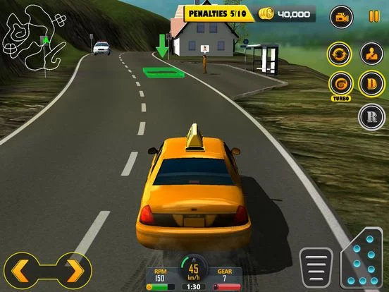 Изображение игры: Crazy Hill Speed Taxi Driving 3D