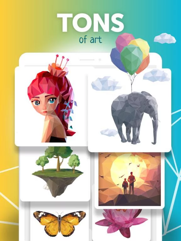Изображение игры: Low Poly - Coloring Artbook