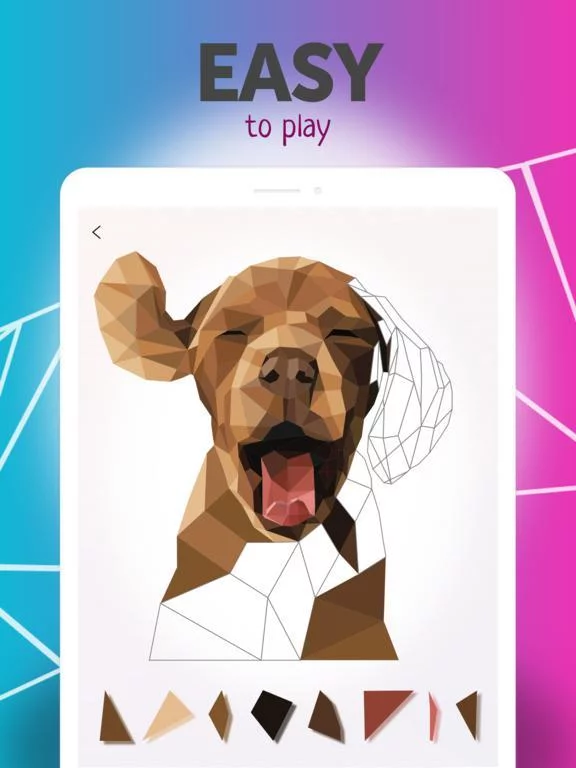 Изображение игры: Low Poly - Coloring Artbook